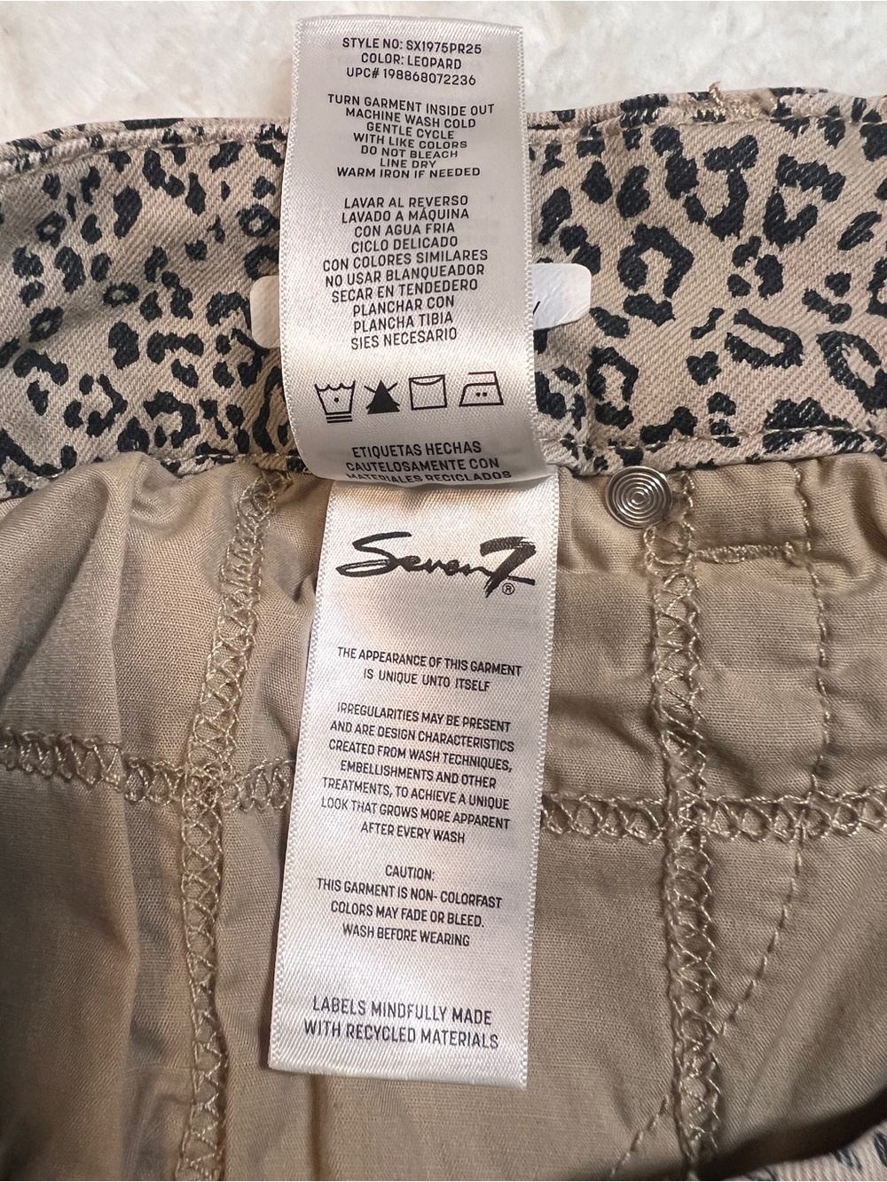 Seven7 Beige and Black Leopard Print Skinny Jeans - Picture 11 of 13
